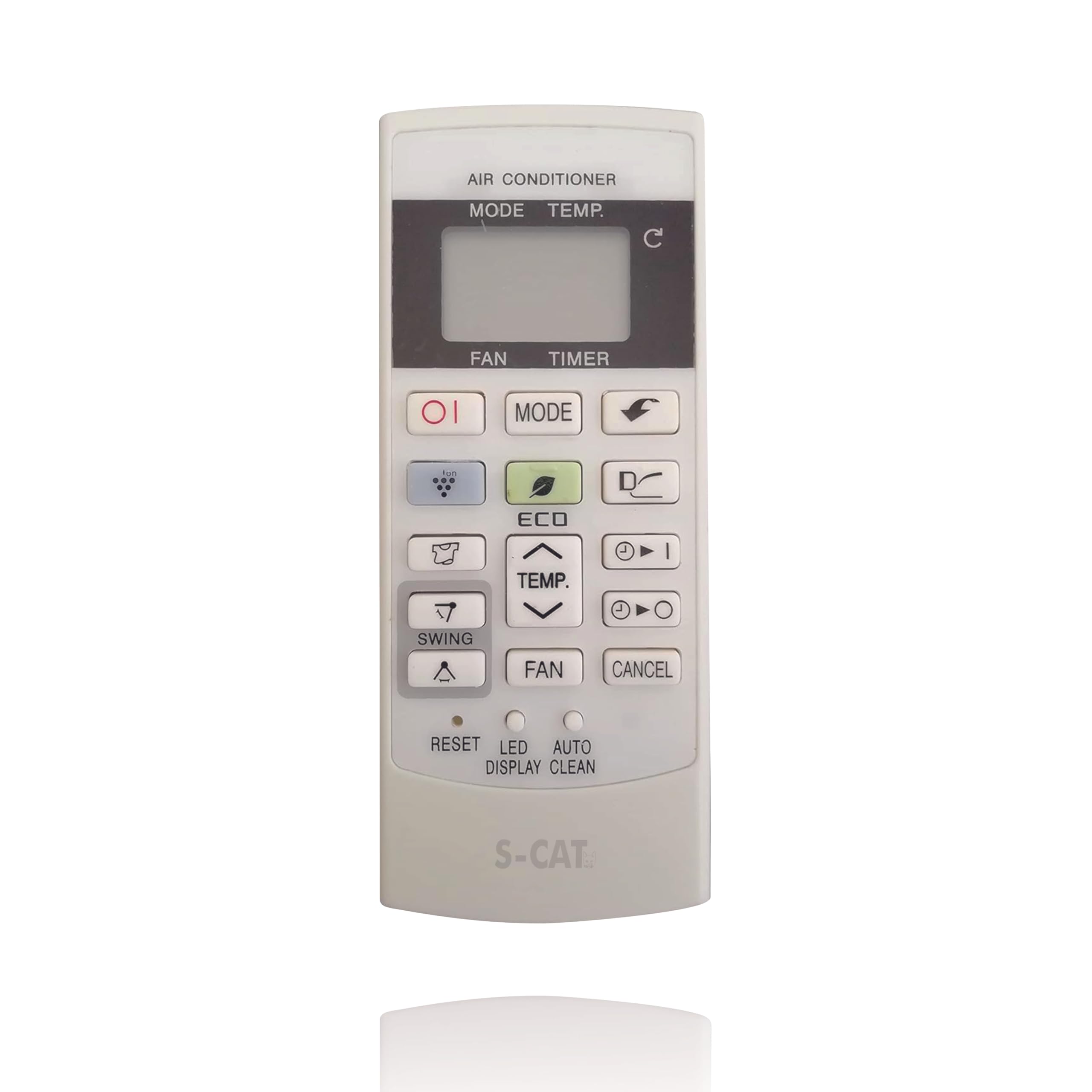 S-CAT Compatible with Sharp AC Remote Control Model 156A (No Backlight) Suitable for 1 1.5 2 Ton Split & Window AC (Match Old Remote Exactly, Contact Helpline for Order)
