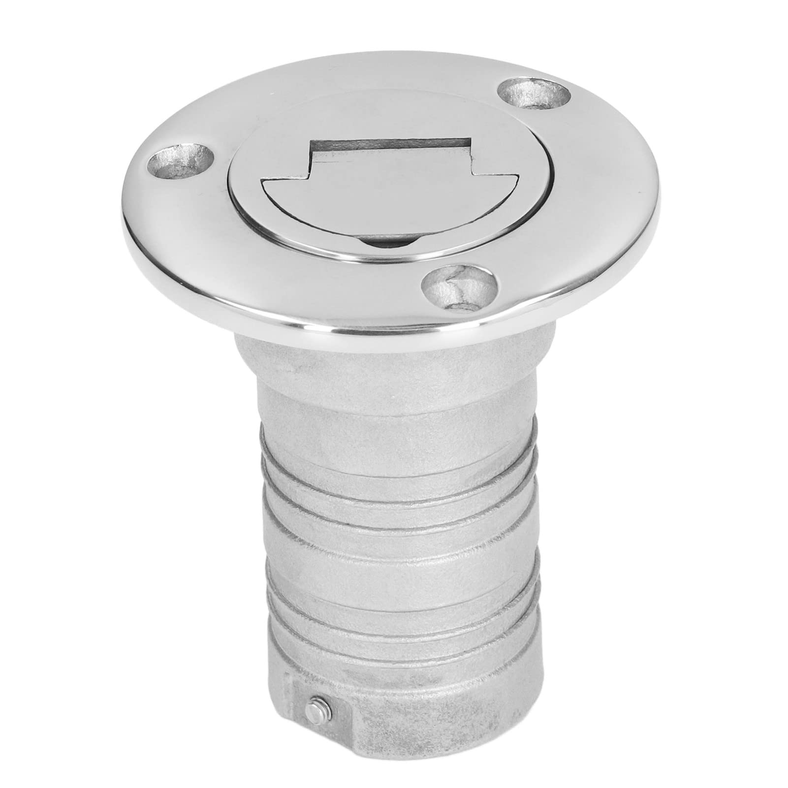 38mm Boat Deck Fuel Filler, Stainless Steel Marine Gas Caps with Keyless Cap, Water Injection Port for Boats Trucks Caravans Trailers(Gas)