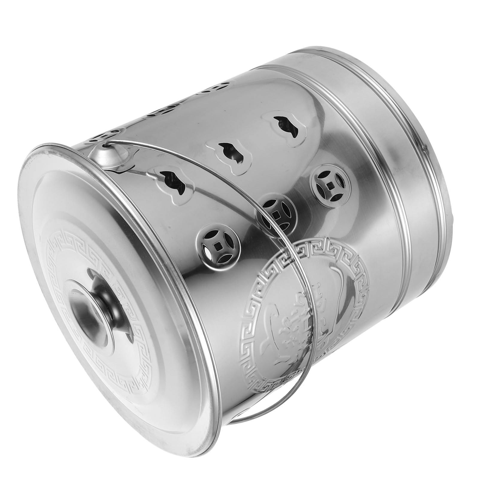 Incinerador de Acero Inoxidable para Quemar Papel Ritual Cubo Portátil con Asas Grandes Resistente y Duradero para Exteriores Jardines y Templos Modelo Pequeño sin Interior
