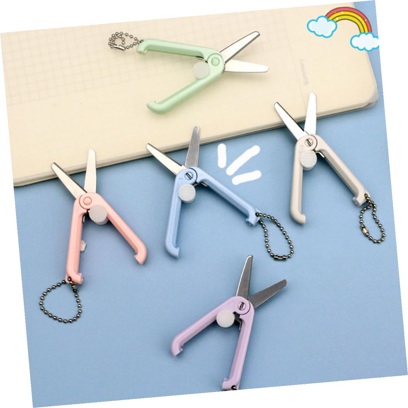 NUOBESTY 4 Ensembles Ciseaux De Coupe Mini Petits Ciseaux D'Artisanat Pour Le Bureau Pour Coupe-Fil De Couture À Tissu Petits 5 pièces * 4