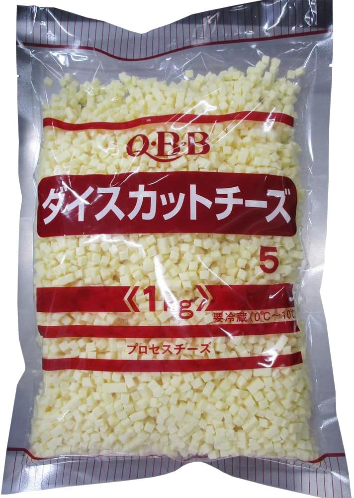 Rokko Butter, QBB Dice Cut Cheese 5, 2.2 lbs 1 kg x 3 Bags