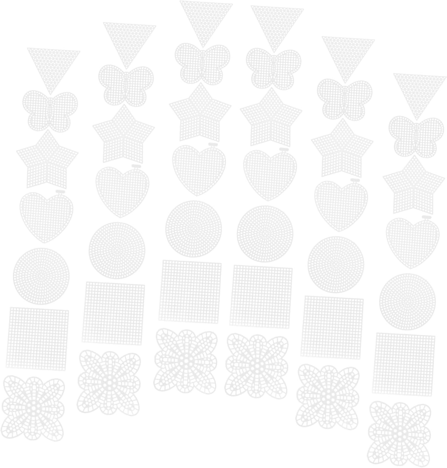 jojofuny 70Pcs Plastic Canvas Durable Cross Stitch for DIY Crafts Sewing Supplies Multi Purpose Mesh for Embroidery Knitting and Creative Projects