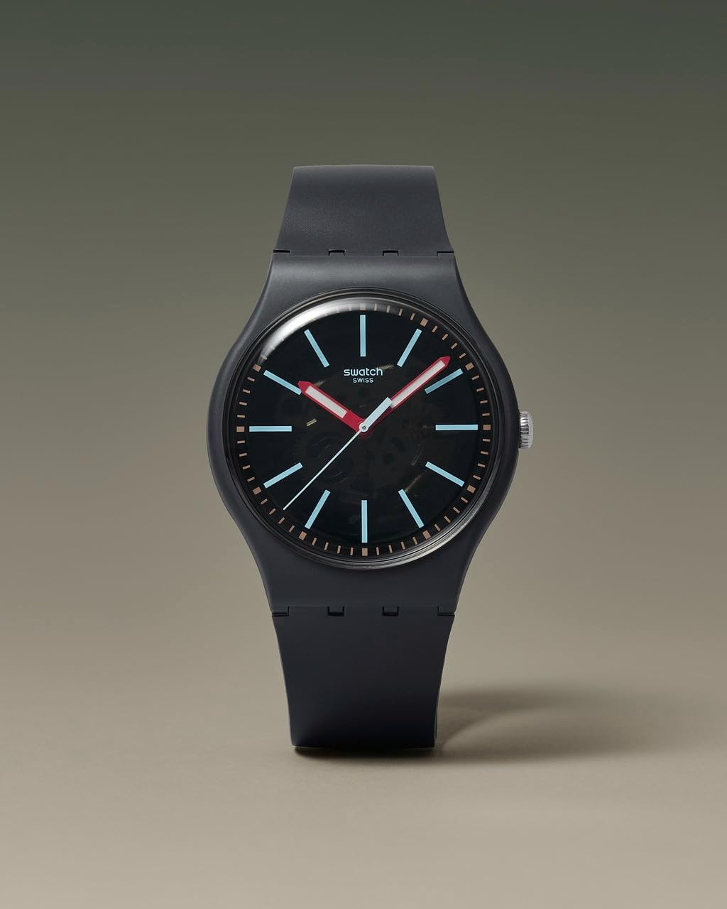 Swatch New Gent Biosourced Lacquered Unisex Watch Casual Polymer Grey Quartz Waterproof Cobblestone Street
