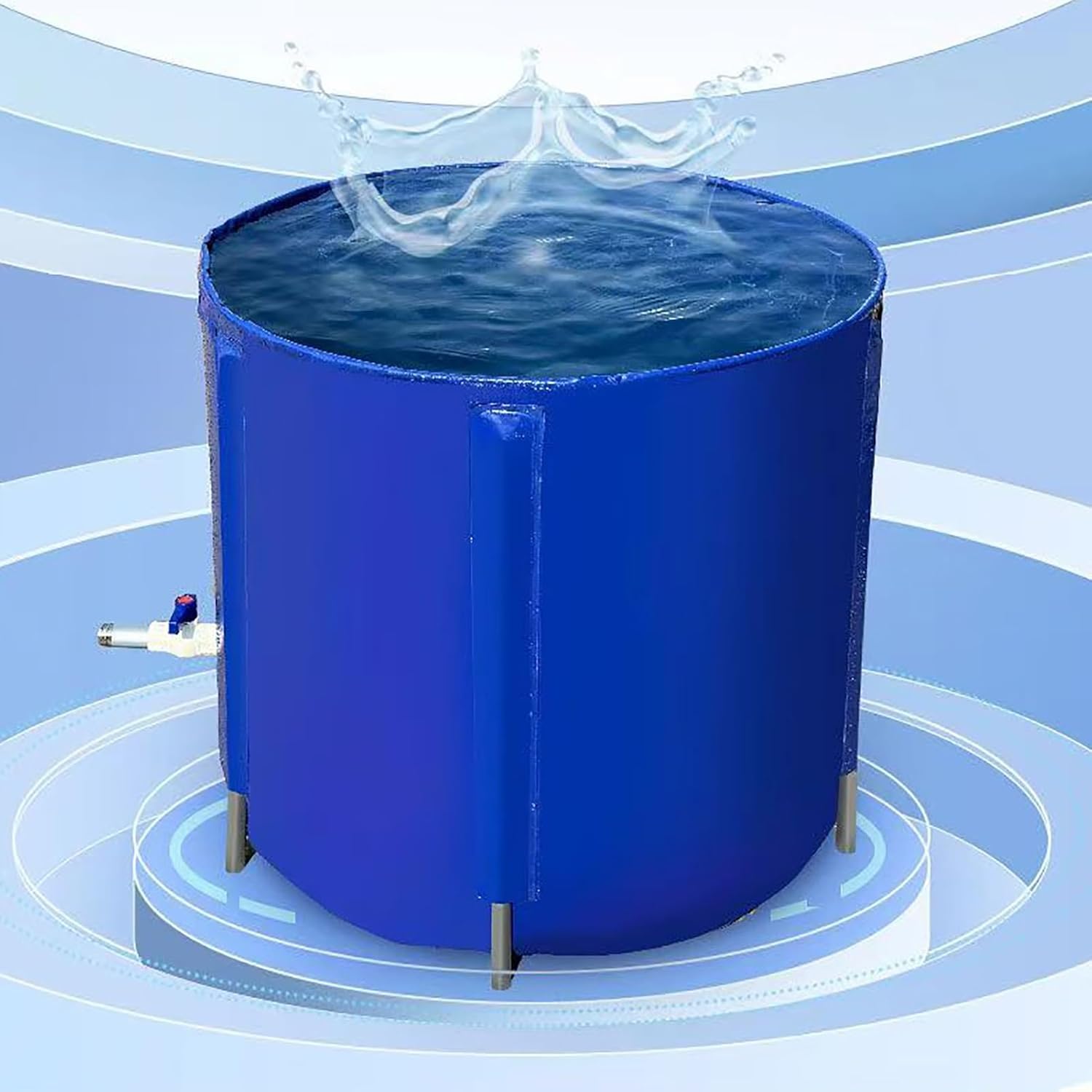 Collapsible 13-1294 Gallon Rainwater Collection Barrel, Durable Water Storage Tank, Efficient Gutter Rain Catcher, Portable Rain Barrels (180x100cm/71x39in)