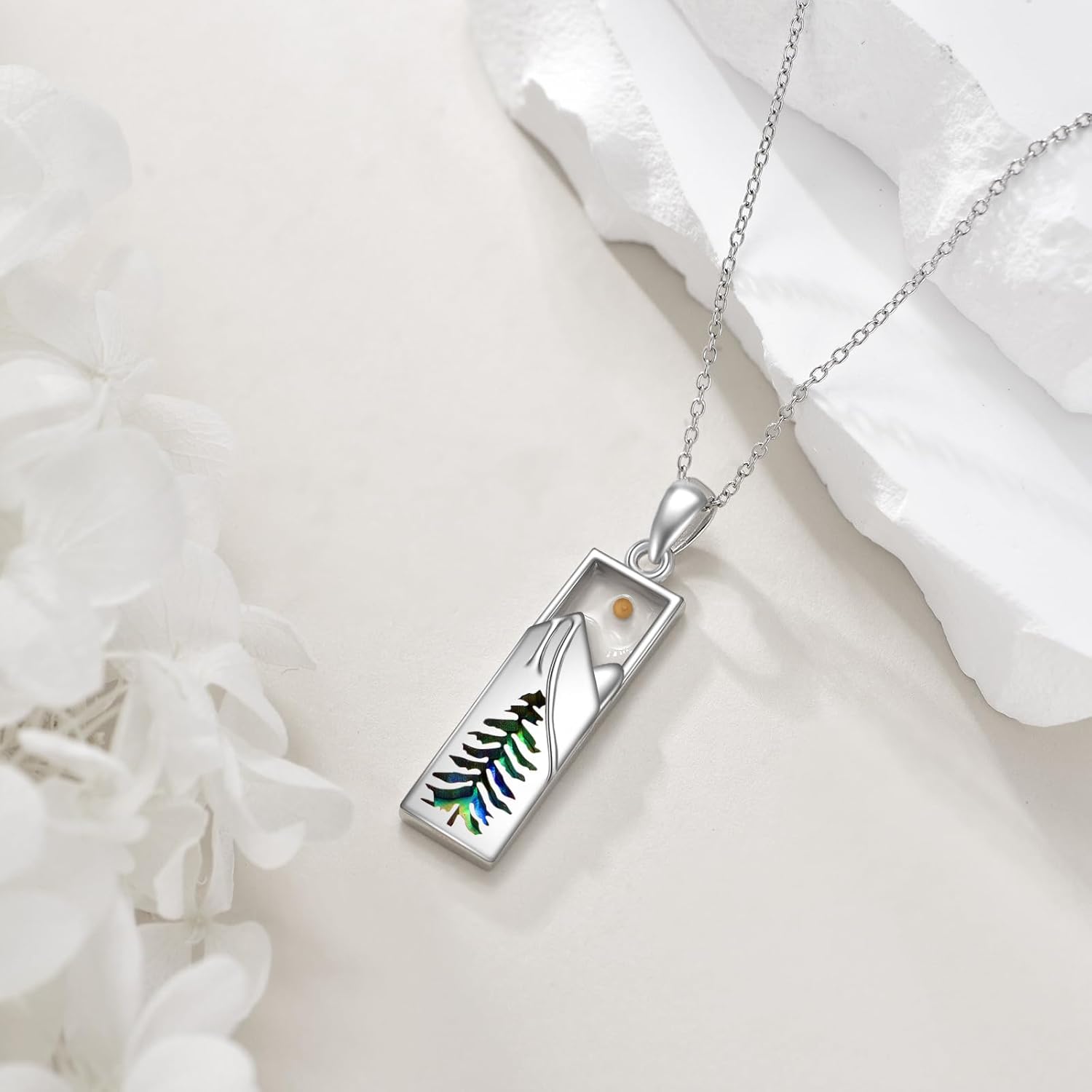 YFN Mountain Necklace for Women Sterling Silver Nature Jewelry Gift for Skiers, Hikers, Campers, Climbers and Nature Lovers - Image 5