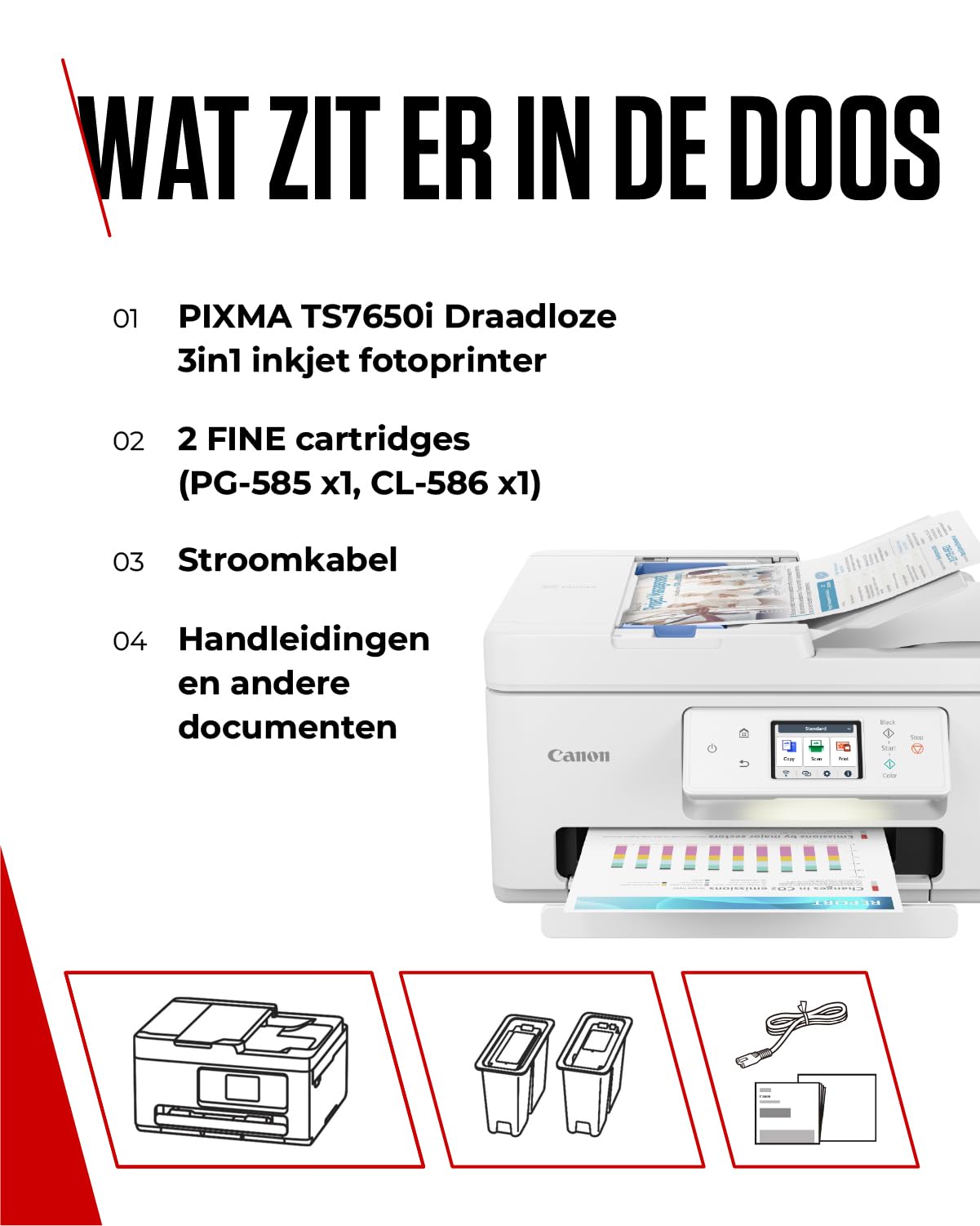 Canon PIXMA TS7750i Stampante Multifunzione Fotocopiatrice Scanner Wireless Wifi per Casa