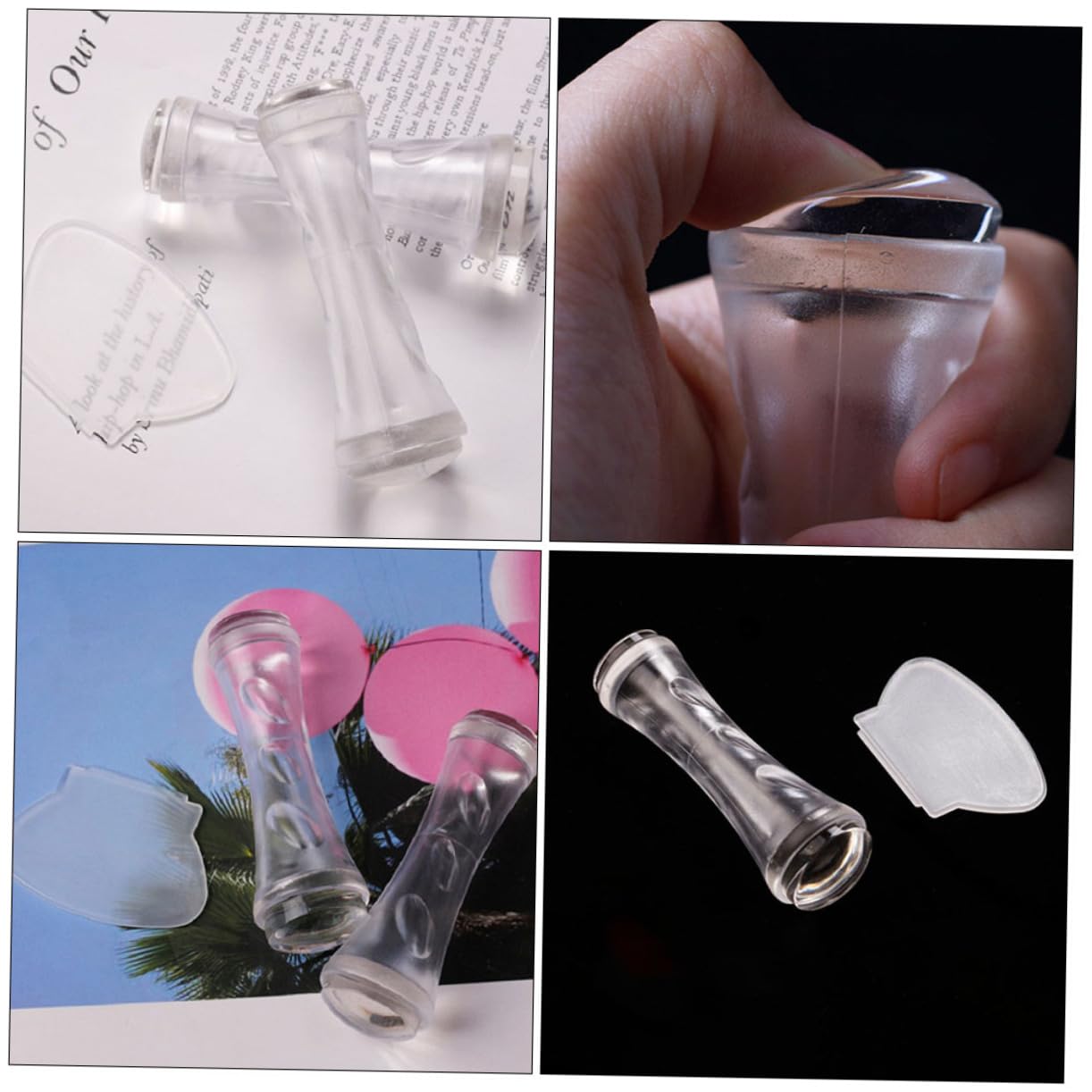 Healeved 10pezzi Double-ended Nail Art Stampers Manicure Transfer Tools for Nail Designs for Home Salon Use