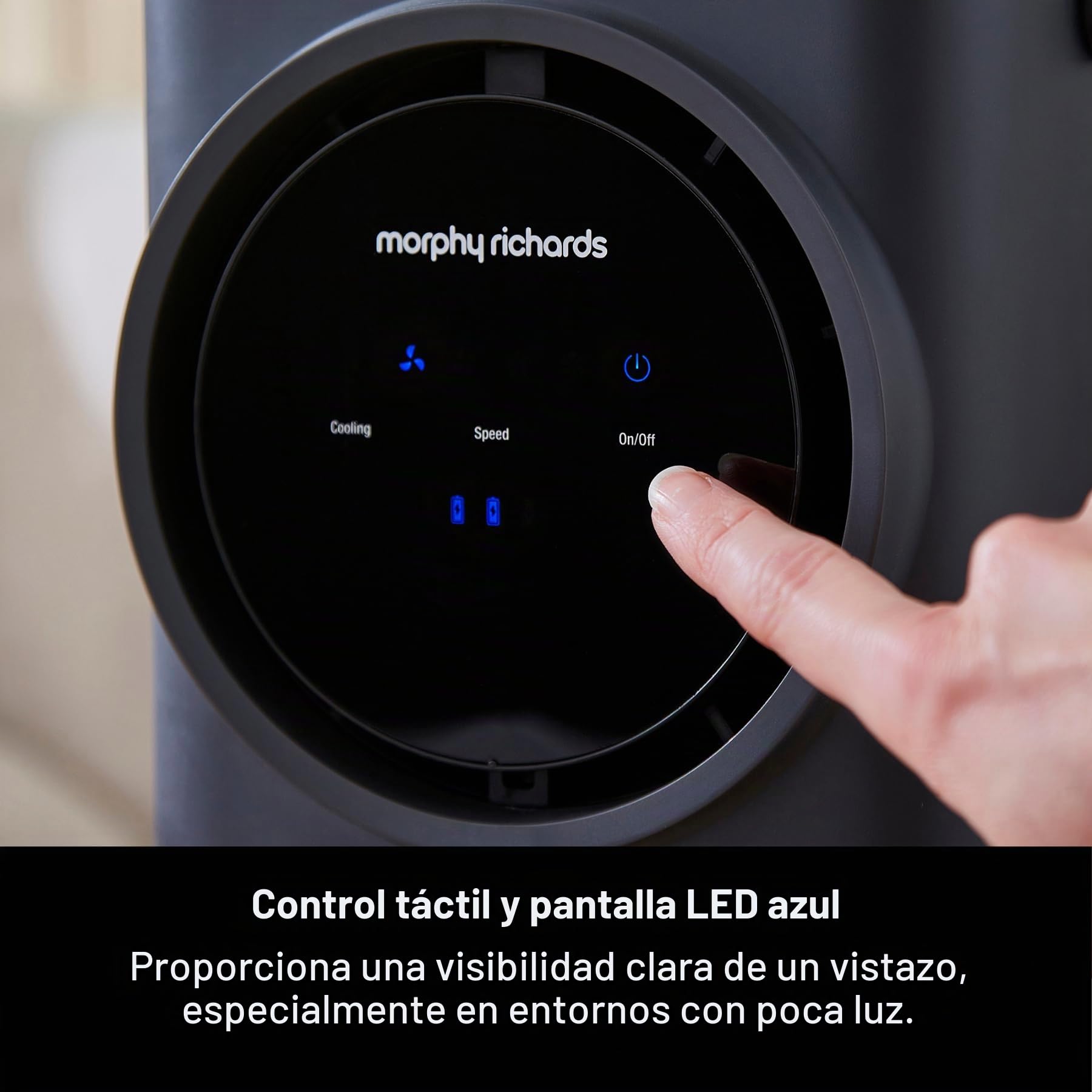 Morphy Richards Flexi Freeze 823001 - Mini enfriador de aire recargable para viaje y escritorio, diseño recargable y 15 horas de tiempo de funcionamiento, 4 velocidades de ventilador, 4 horas de