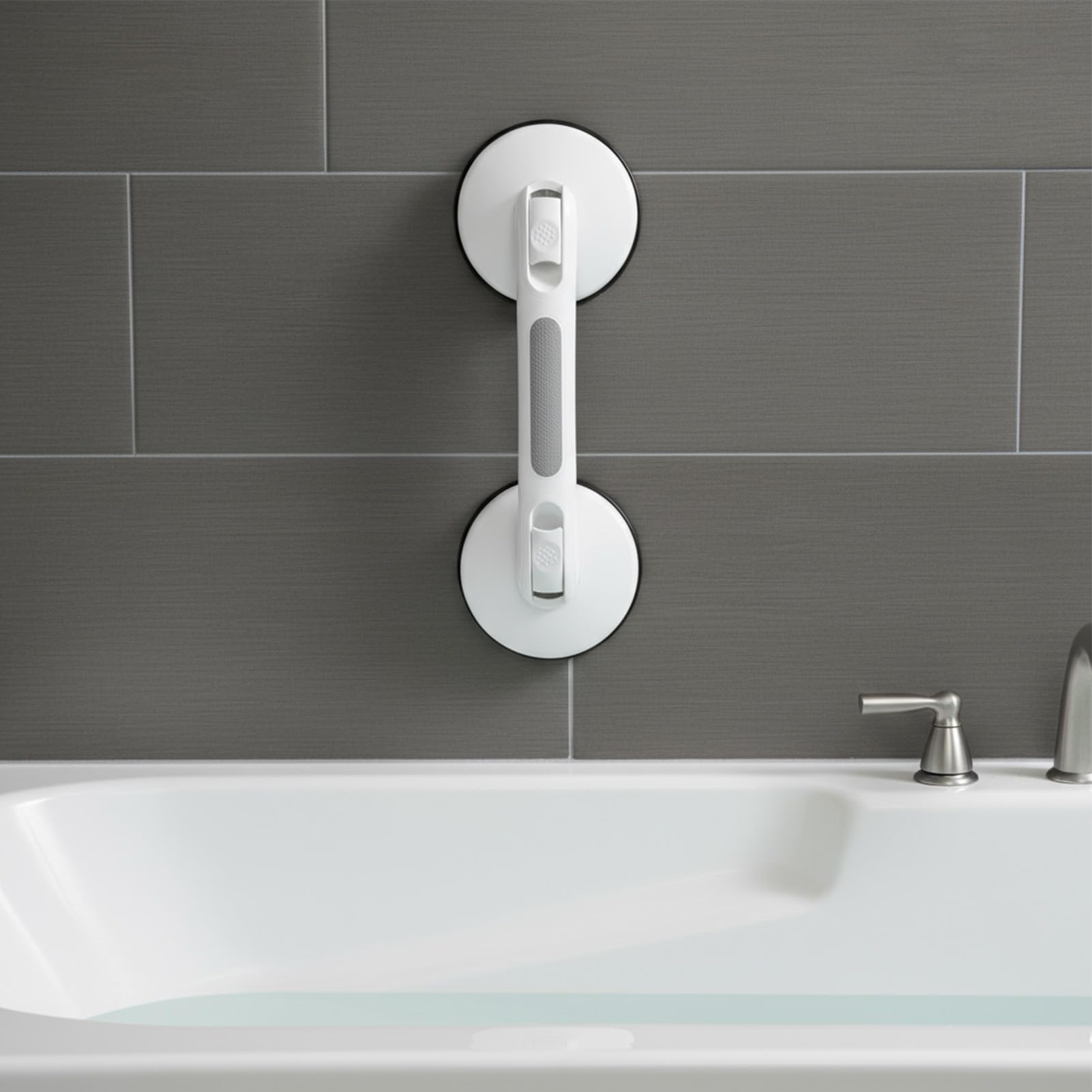 Barra de Agarre para Baño, de Ducha Ergonómico Resistente Que Brilla en la Oscuridad, Barra de Agarre con Ventosa con Firme para Baños, Bañeras, Duchas, Cocinas, Uso Doméstico