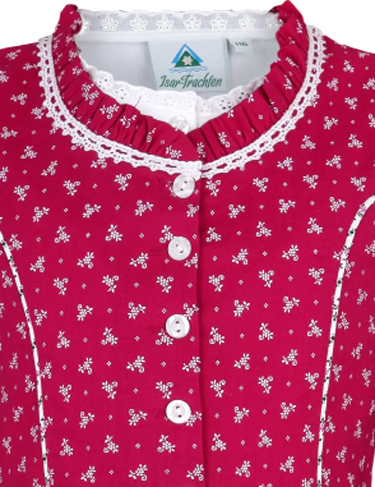 Isar-Trachten Dziecięca sukienka Dirndl Julienne - różowa - 3-częściowa sukienka bluzka fartuch dla dziewczynek na Oktoberfest Kirchweih wesele niedzielna wycieczka, Rosa, 86 cm