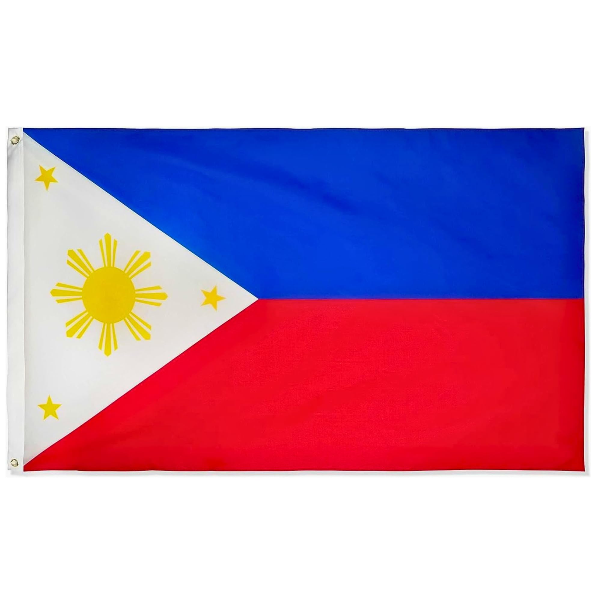 Philippines Flag 5ft x 3ft with Brass Eyelets – Polyester Filipino Flag Banner for Independence Day, Community Events, Home & Garden Display — image 1