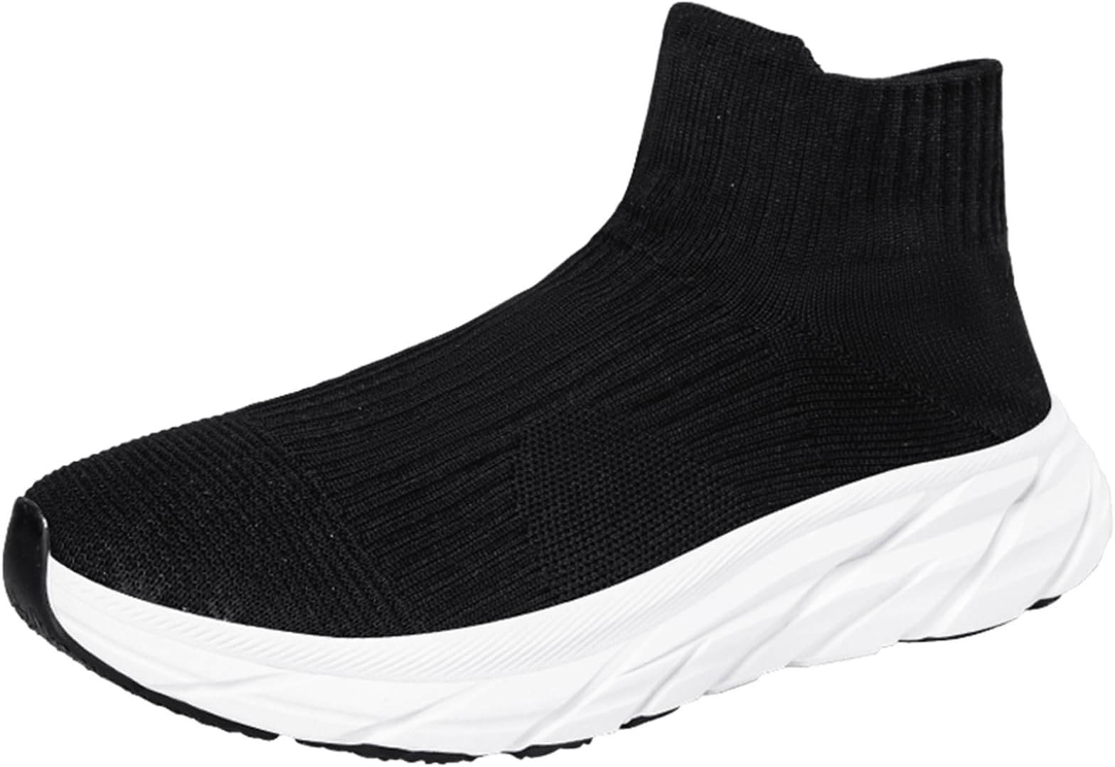 Womens High Top Warm Trainers Mens Winter Slip-on Tennis Shoes Cross-Training Shoes