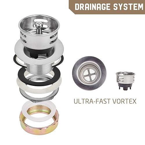 Miniatura 6 de HALLY Fregadero de acero inoxidable para lavar con grifo y salpicaduras laterales, lavabo de mano comercial NSF para montaje en pared para