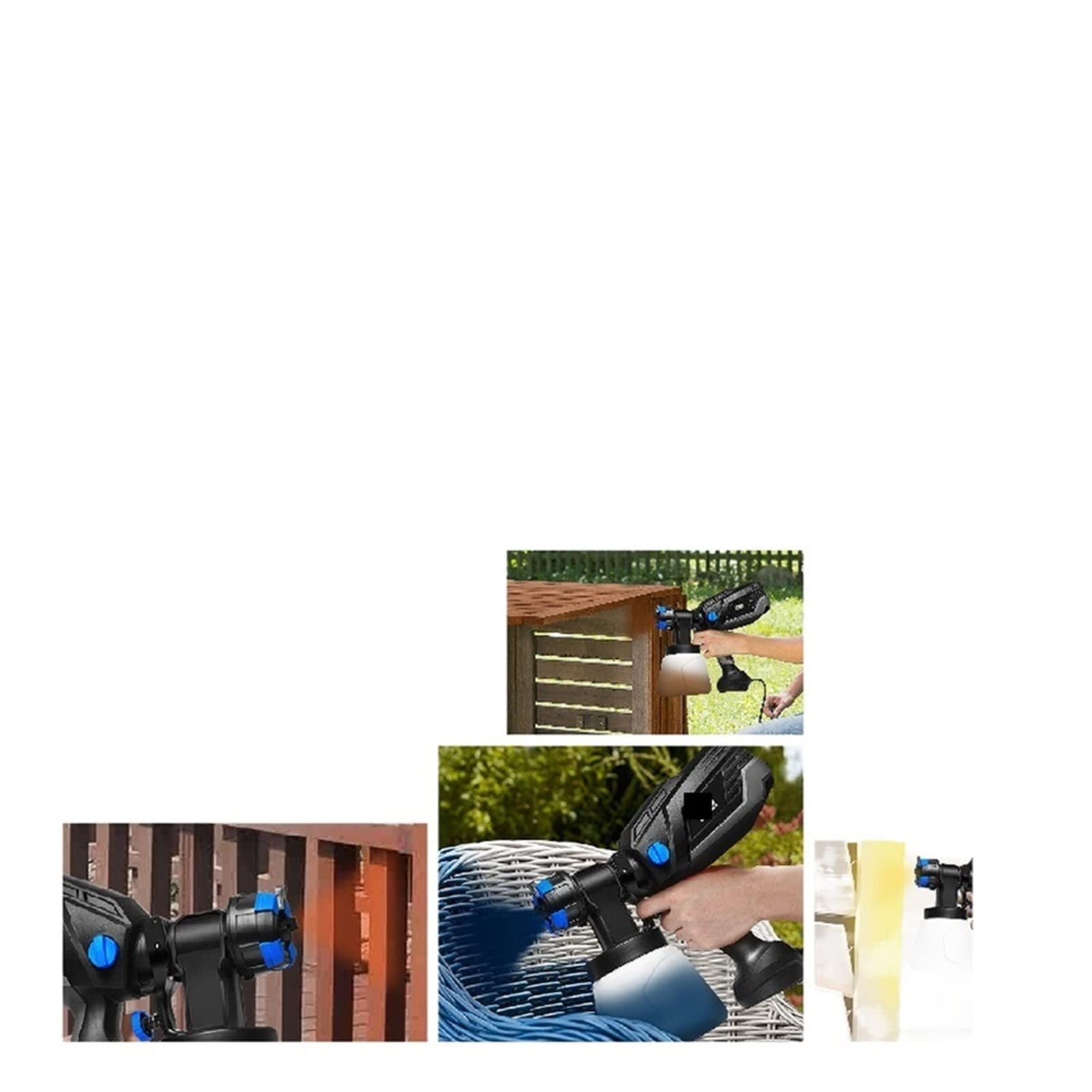 600W Pistolet Spray Paint Opryskiwacz Elektryczny 4 Rozmiary dyszy Hvlp. Household 1000 ml Kontrola przepływu Airbrush Easy Spryskiwanie(750W Spray Gun)