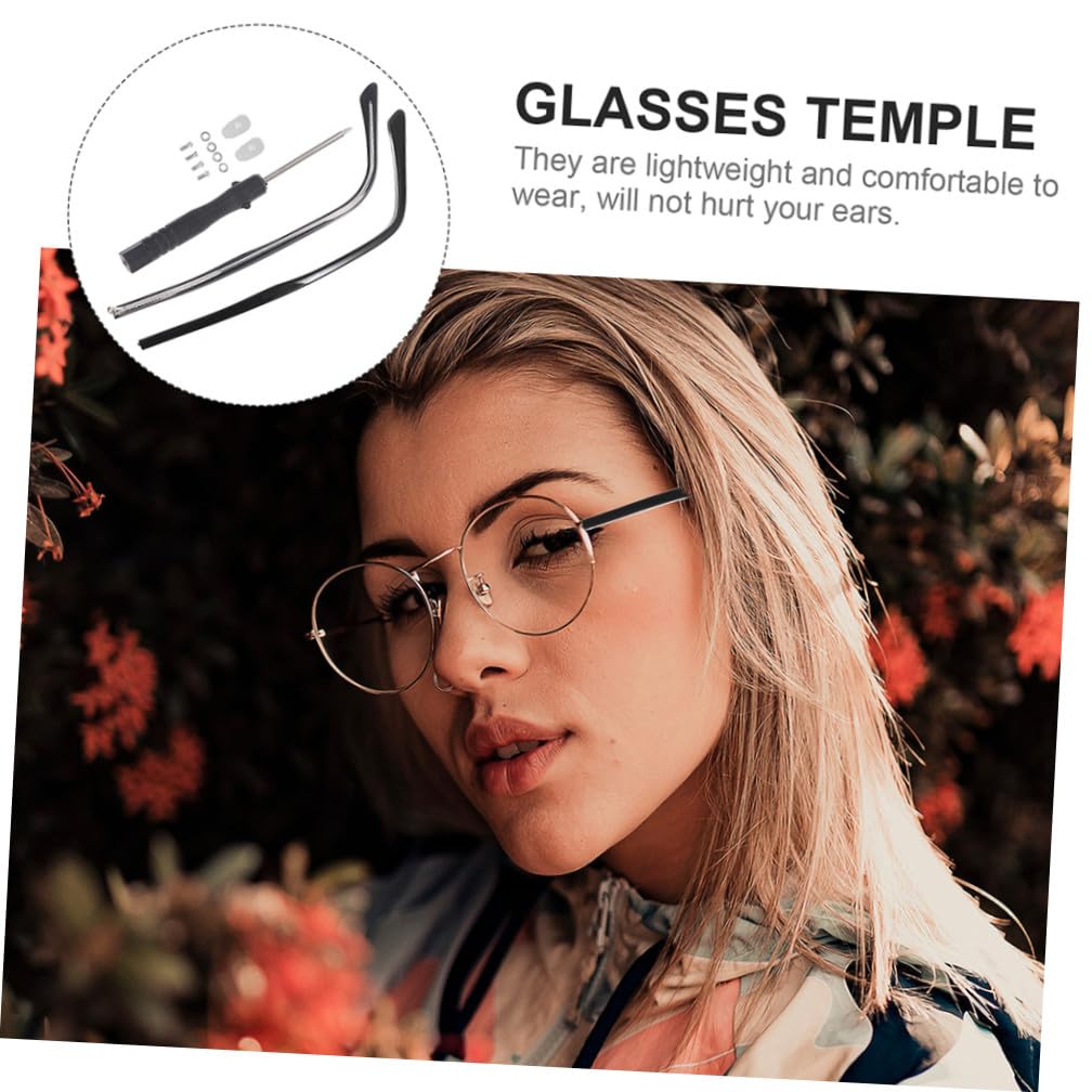 Healvian 10 Sätze Brillenzubehör Ersatzbrille Bügel Brillengestell, Bügel Gläser Brillen Tempel Dünne Brillenarmabdeckungen Unisex- Platte Metall Universal- Männer Und
