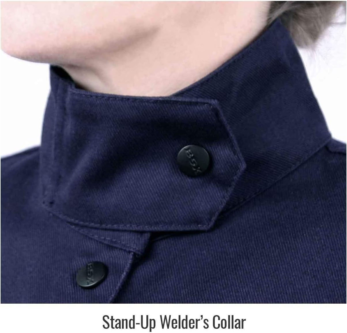 Black Stallion (JF1015 AngelFire Women's Welding Jacket, 9 oz Flame Resistant Cotton, Welder's Collar, Adjustable Cuffs
