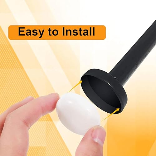 Miniatura 4 de 80 piezas de muebles de patio de hierro forjado, tapas de patas de silla de exterior de 1.5 pulgadas, protectores de suelo, deslizadores de plástico