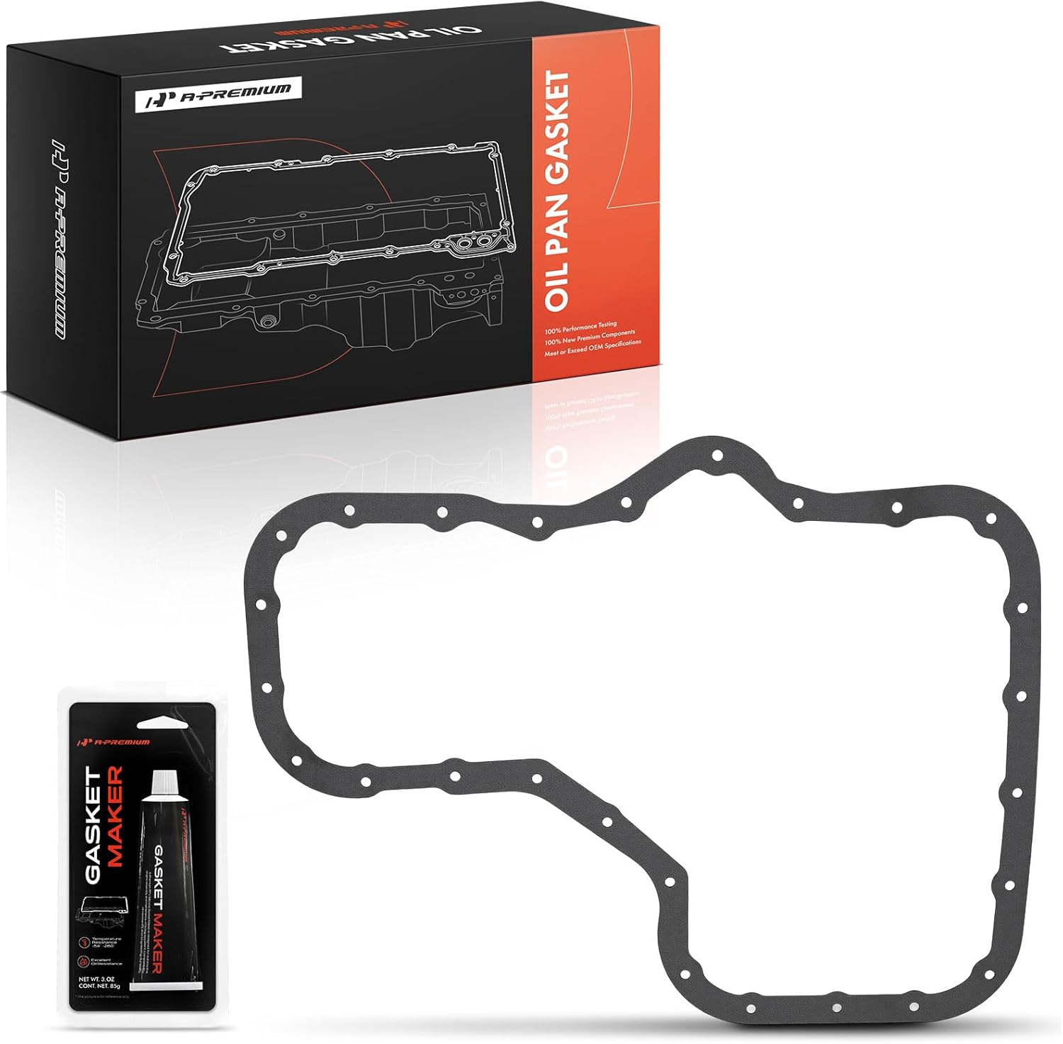 A-Premium 4.7L Engine Oil Pan Gasket Set, Compatible with Toyota Tundra 2001-2007, Sequoia 2001-2007