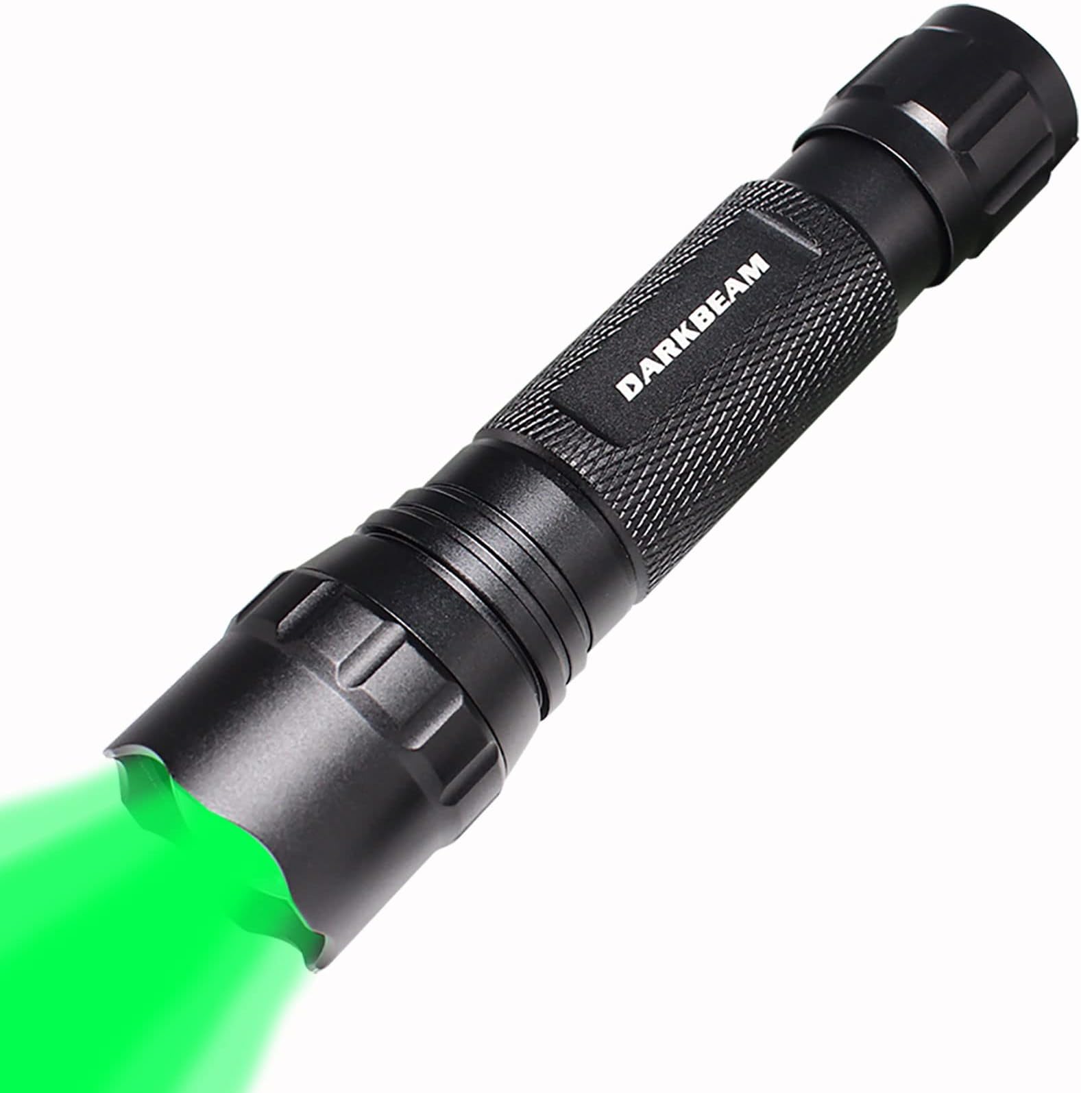 Green Light Flashlight Tactical LED Rechargeable, Zoomable Portable Handheld Green-Light for Fishing Hunting Detector Astrophotography