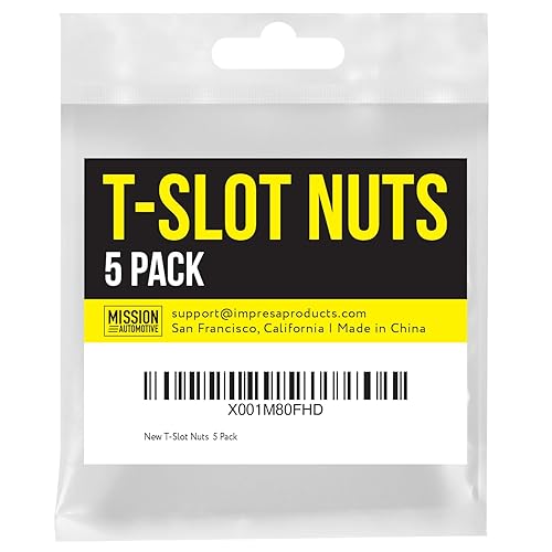 Miniatura 8 de Mission Automotive Tuercas con ranura en T, herrajes de óxido negro y amarres de ranura en T, compatibles con rieles de cama Toyota Tundra y Toyota