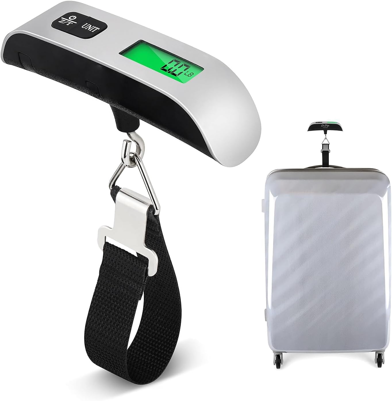 Digital Luggage Scale, Portable Travel Weight Scale With Hook for Suitcases and Bags