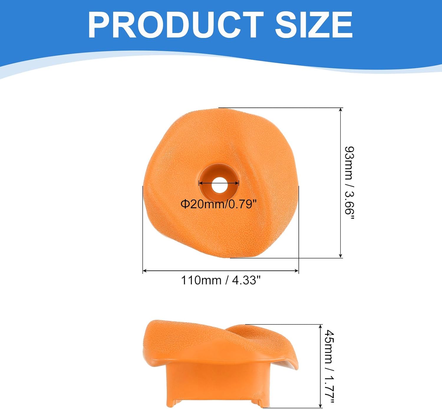 PATIKIL Rock Climbing Holds, Climbing Rock Wall Grips Play Set Climber Attachments with Single Holes for Playground