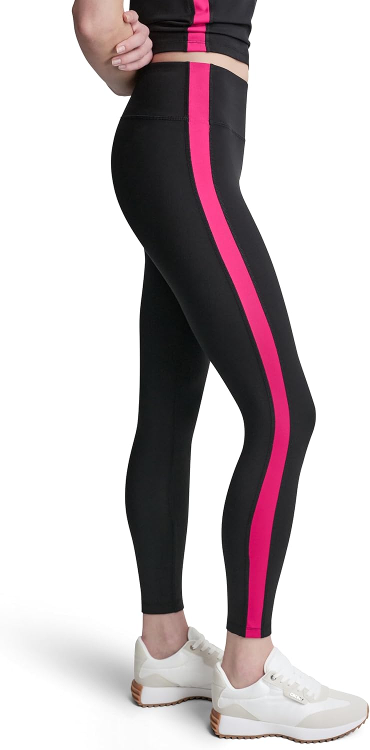 DKNY Women's Balance Compression Side Stripe High Waist 7/8 Legging