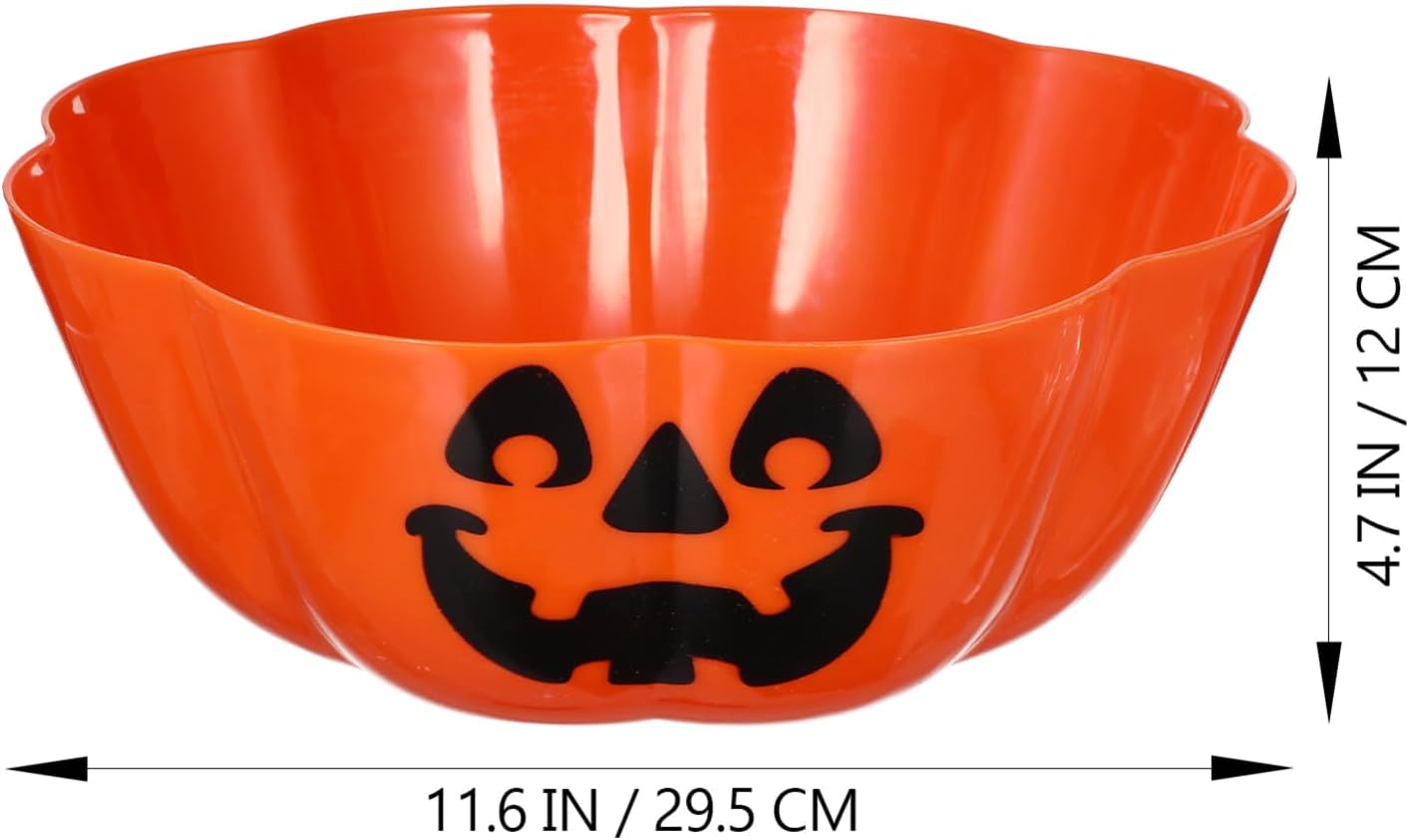 Cabilock Halloween Candy Bowl Large Pumpkin Trick or Treat Serving Bowl Halloween Decor Dish for Fruit Dish Snack Holders Party Favors