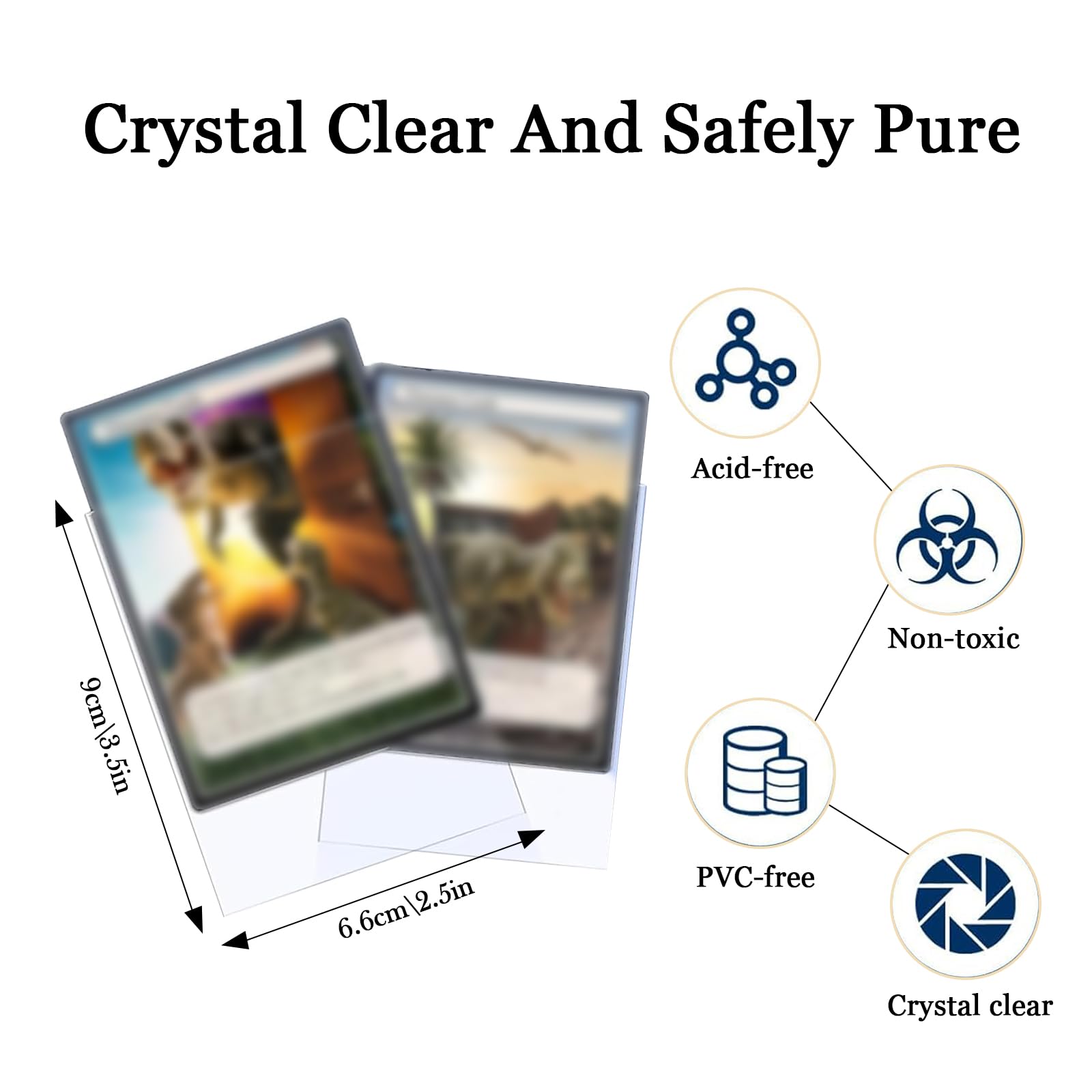 400 PCS Clear Sleeves,Standard Size 66x91mm, Trading Card Protector,Perfect Fit Inner Penny Sleeves Ideal for Double-Sleeving - Image 2
