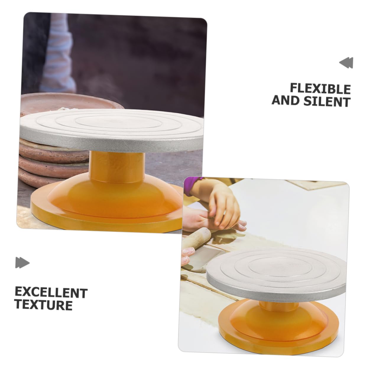 PRETYZOOM Robusto Piatto Girevole per Decorare Torte 2 Supporti Girevoli per Torte Senza Base Perfetti per Dolci E Progetti