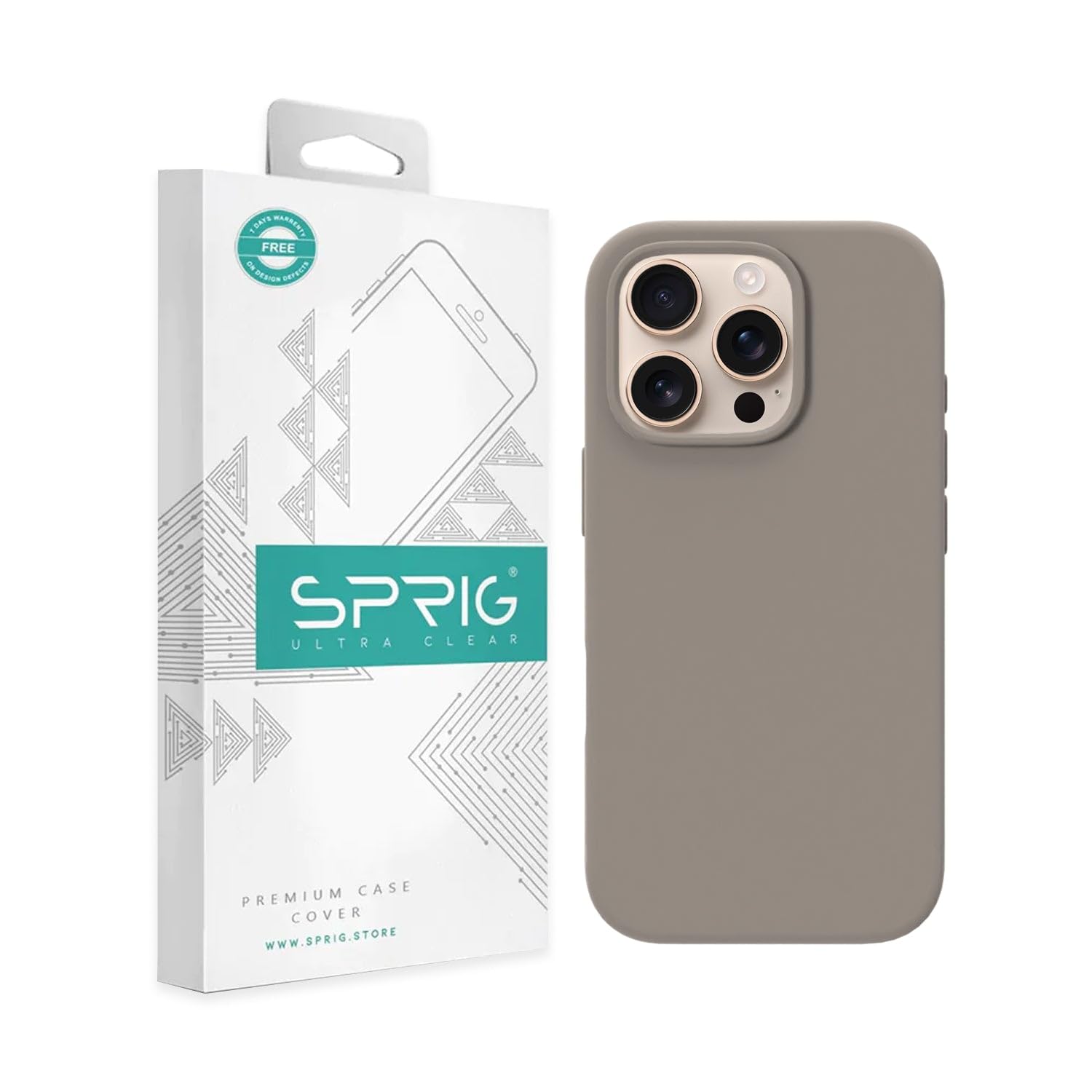 SPRIG Compatible with iPhone 16 Pro Premium Liquid Silicone Back Cover Drop Tested Shock Proof Mobile Case for Men,Women,Boys and Girls with Camera Protection (Light Brown) (B0DJ34SRCT) Amazon Price History, Amazon Price Tracker