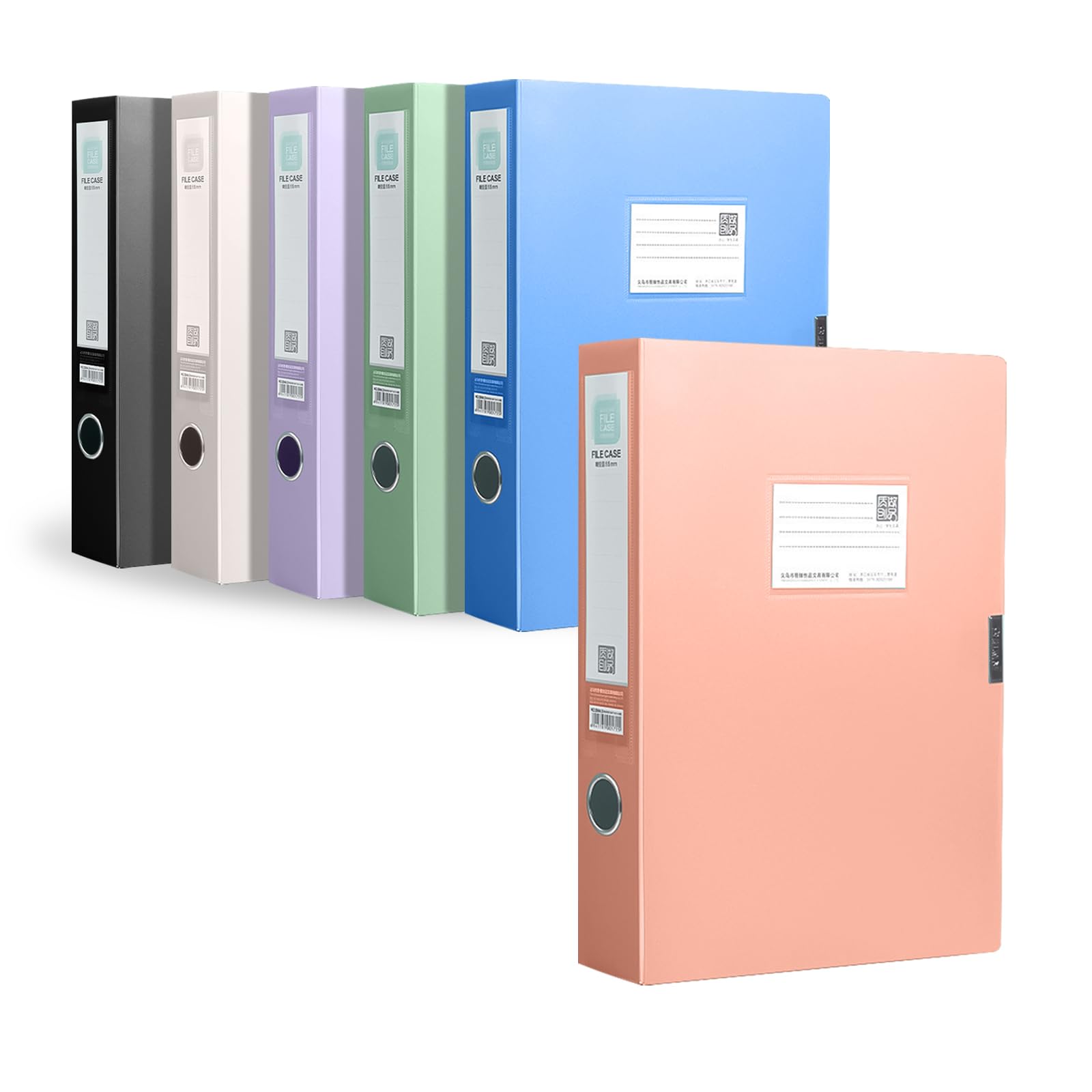 Mdputy Colourful 6 Pcs Box Files A4 Single, Filing Boxes 75Mm A4 With Lid Plastic Deep Box Folder File Folder Organizer Boxes For Office Home School