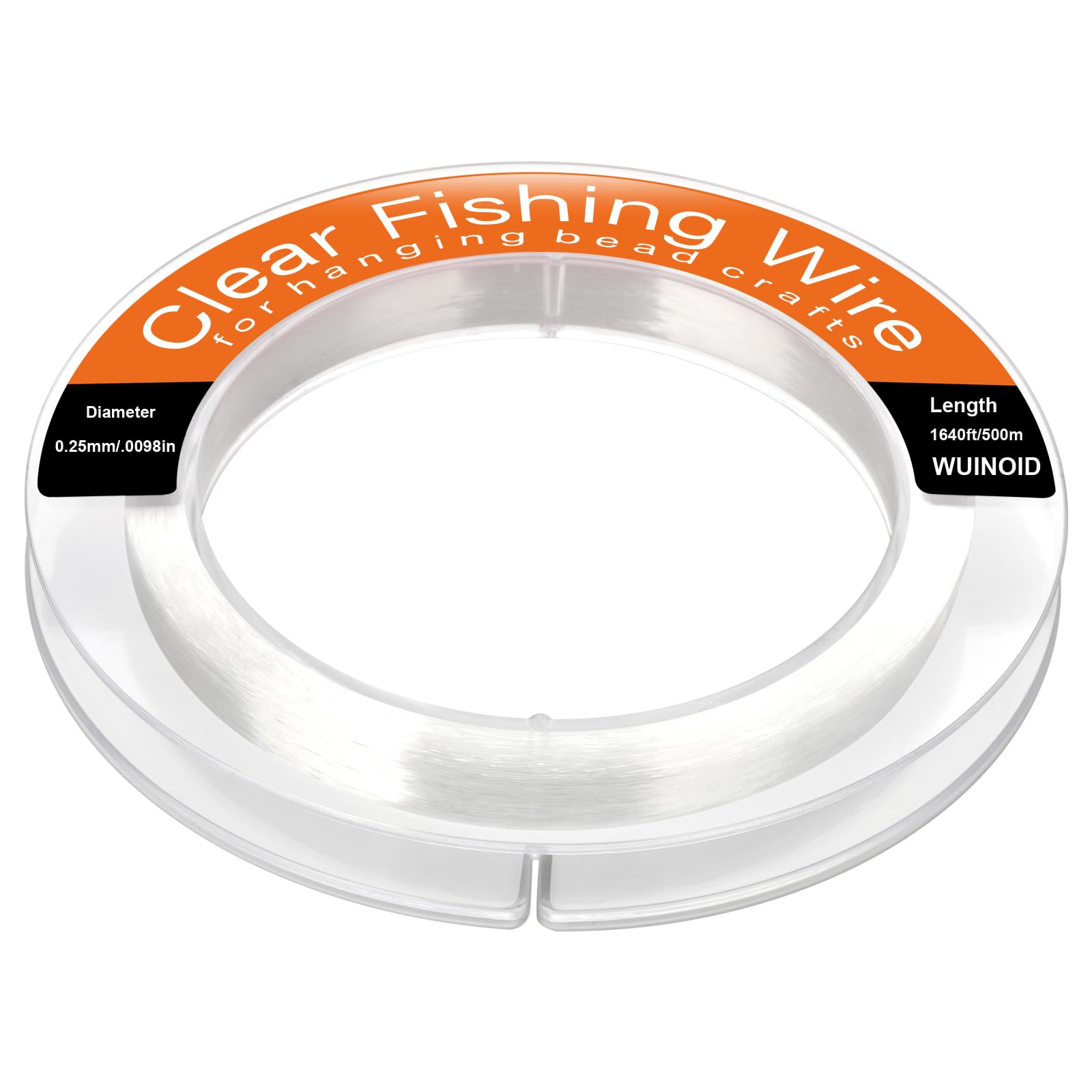 Clear Fishing Line Wire 755 ft, Invisible Monofilament Fishing Line Wire, Nylon String for Hanging Balloons Garland Crafts Picture Decorations, Clear