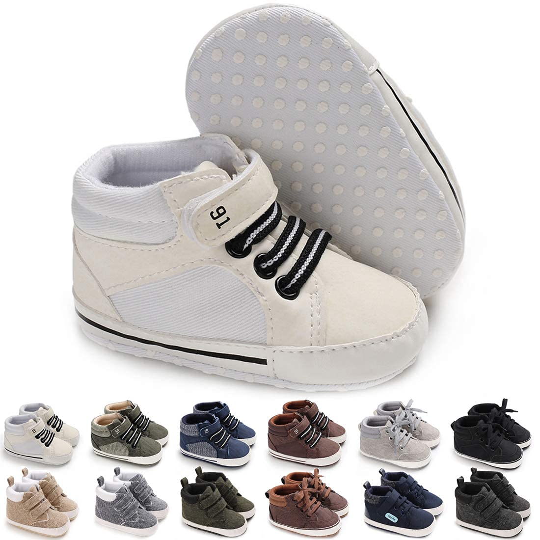 CENCIRILY Toddler Baby Boys Girls High Top Sneaker First Walk Ankle Boots