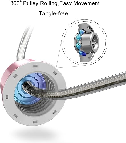 Miniatura 4 de Cuerda de saltar con peso, de alambre de poliuretano termoplástico, ajustable, con cómodo mango de espuma, para entrenamiento y fitness, para
