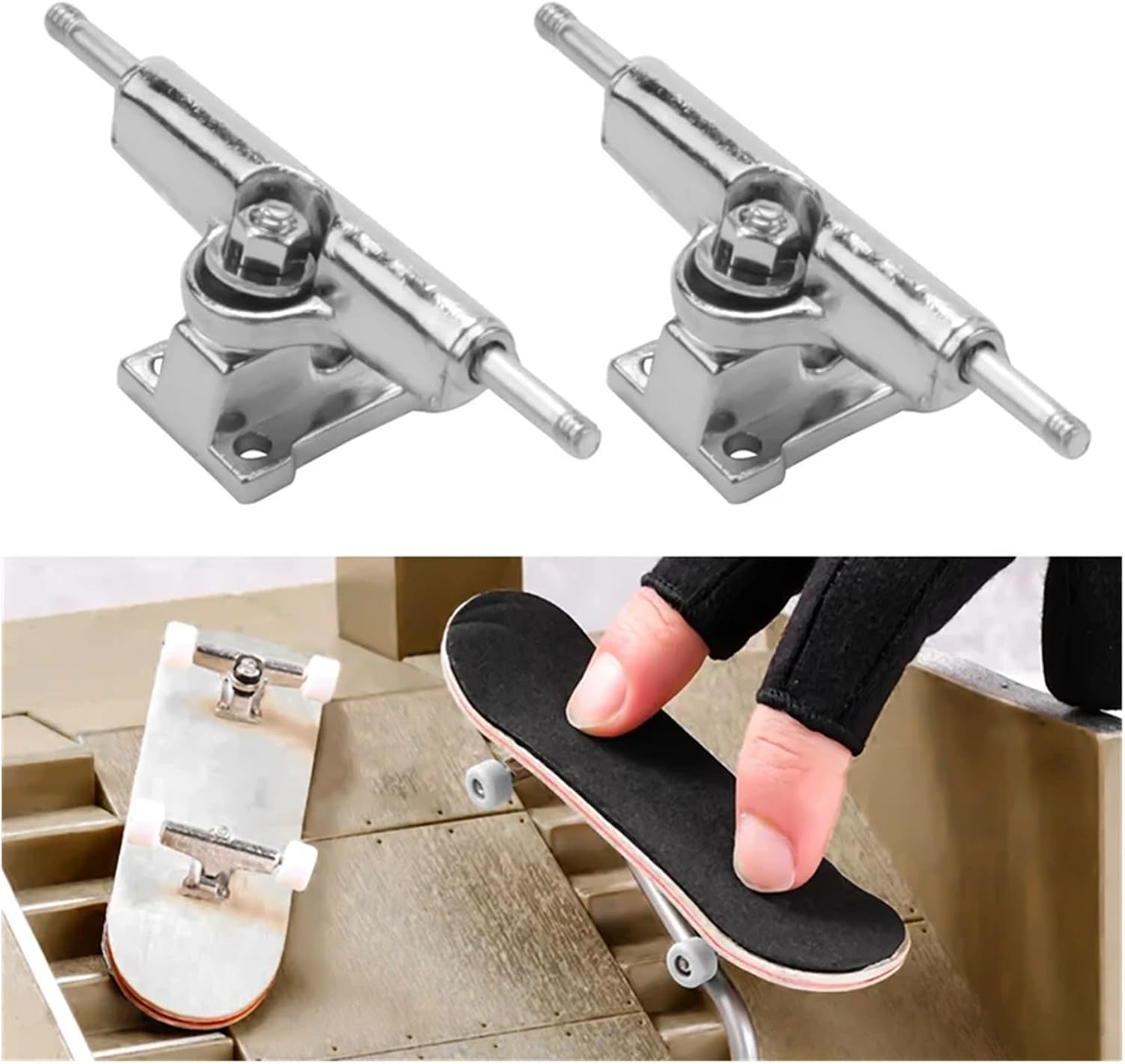 Fingerboard Trucks 40 Piece Pack of 29mm Fingerboard Brackets/Slipboard Brackets for Professional Finger Skateboard