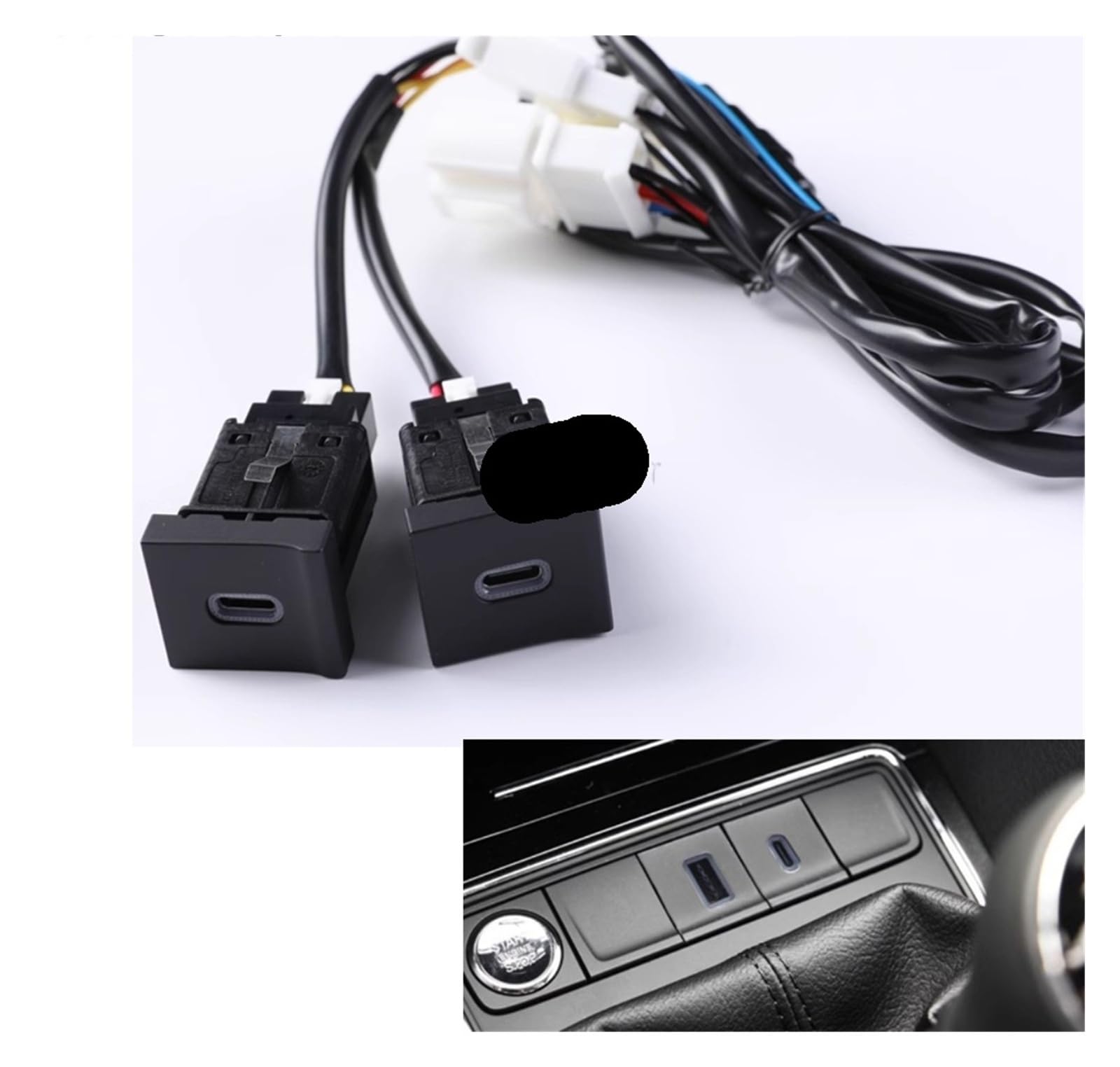 Fit For V-o-l-k-s-w-a-g-e-n Sagitar 2015 2016 2017 2018 Accessories Car Quick Charger Type C Phone Charging Socket Interface Adapter