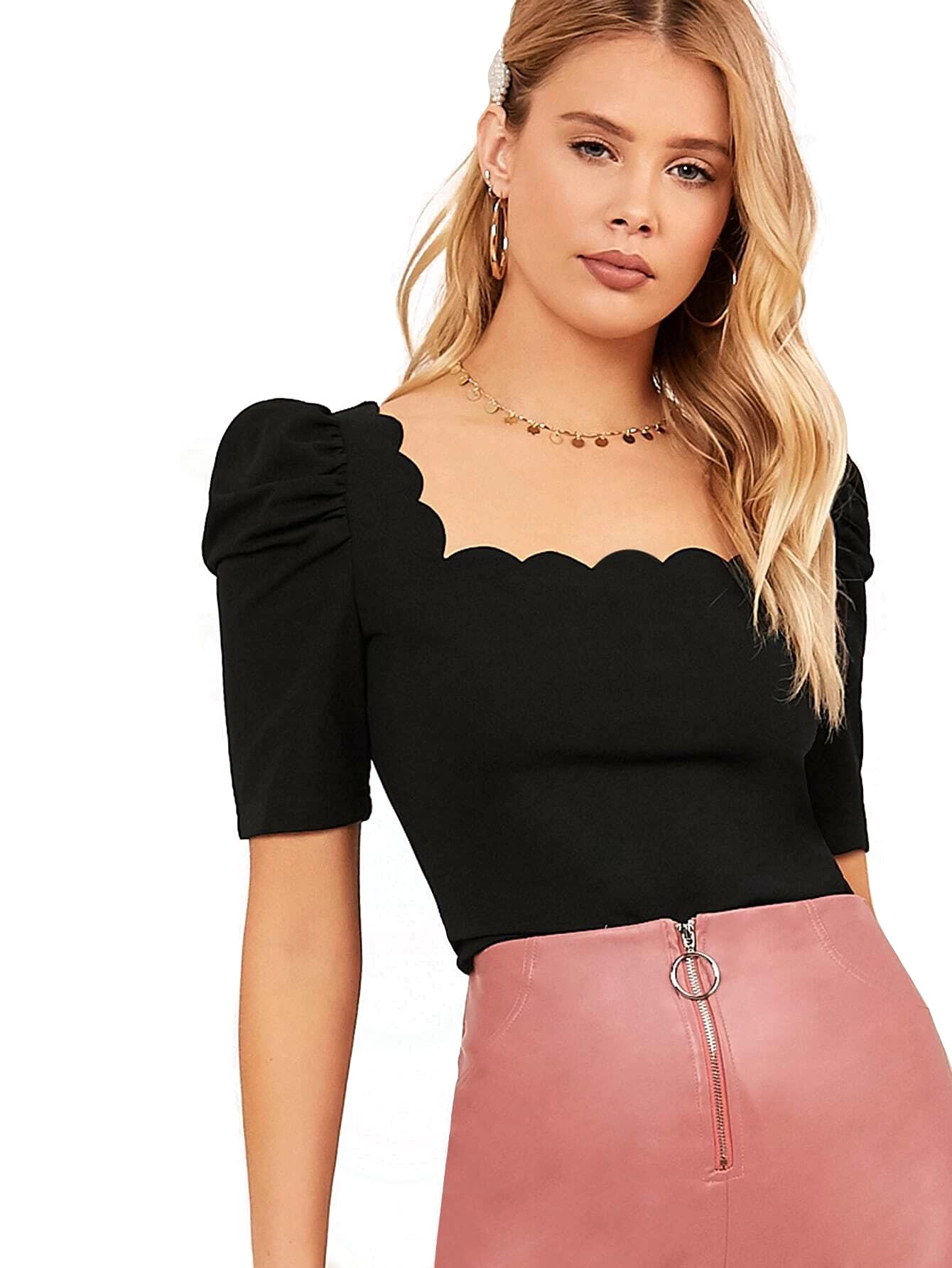 ShasmiWomen's Solid Slim Fit T-Shirt