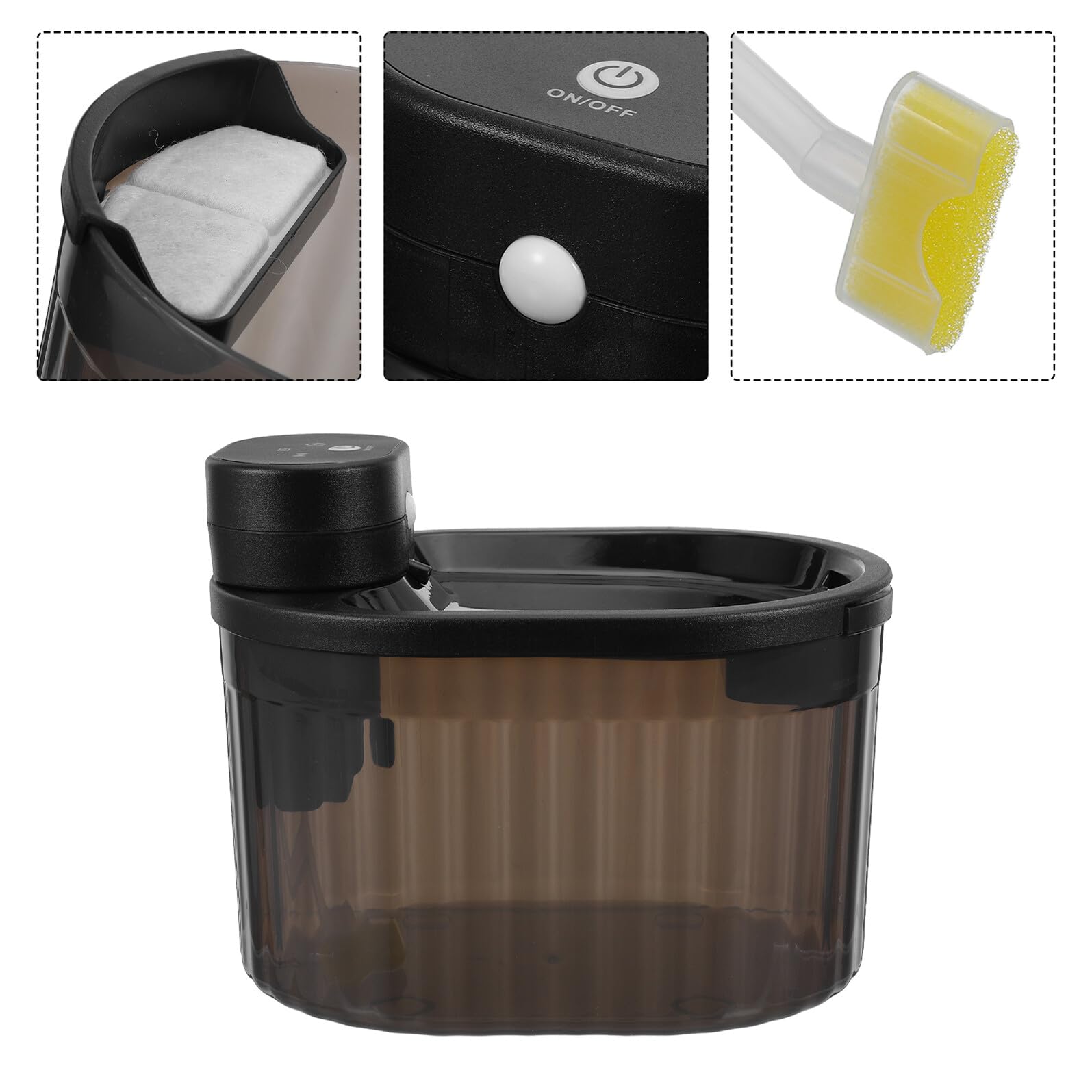 Fontanella Smart per Gatti con Sensore, 3l Nero Abs