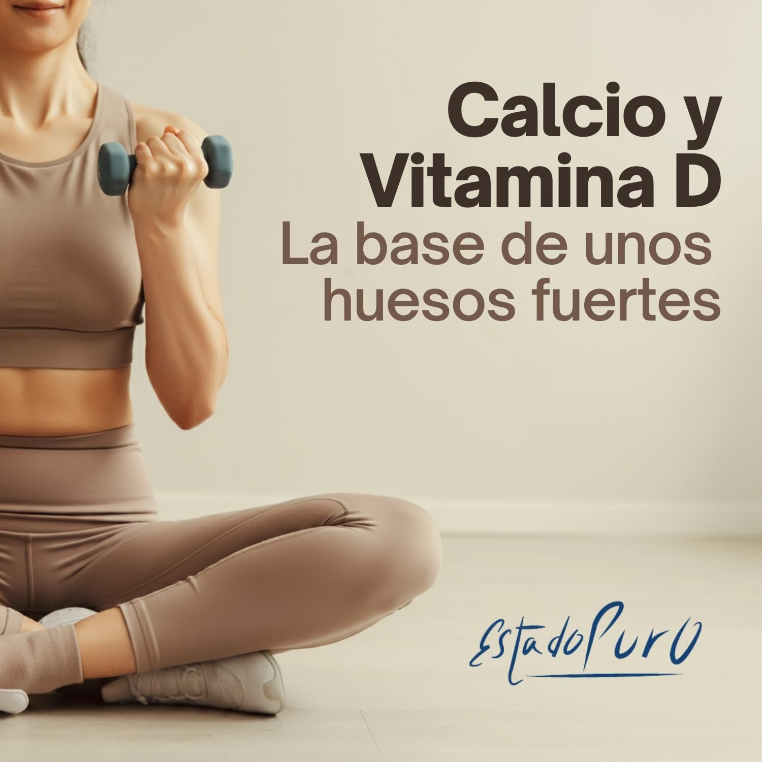 Calcio y Vitamina D Estado Puro | Calcio Coral Marino (1000 mg) + Vitamina D3 (400 UI) + Citrato de Magnesio (400 mg) | Huesos y Articulaciones Fuertes | 120 Cápsulas Vegetales de Tongil