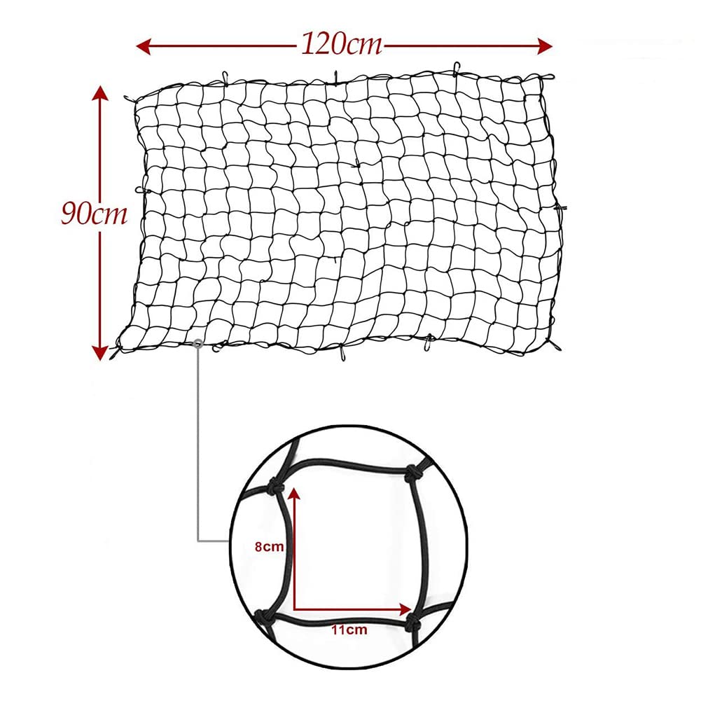 Filet de Rangement Coffre de Voiture,Filet de Protection pour Bagages de Voiture, pour galerie ou Coffre,La Grille 8x11 cm Retient Les Articles Plus étroitement