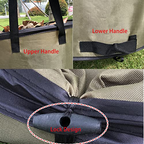 Image of Camping Trash Can, Pop-Up Trash Can /Recycle Bin, Reusable Yard Waste Bags /Lawn Bags /Leaf Bags, Car Garbage Can, Foldable Camping Recycling Bin 2-Pack (Green10gallons)