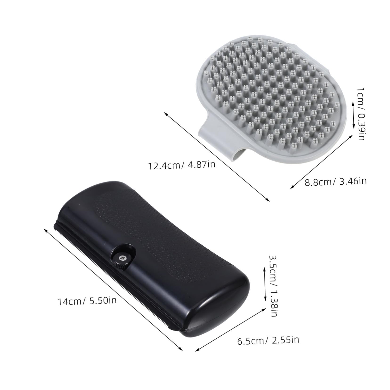 POPETPOP 2pcs Pet Hair Comb Kit for Dog and Cat Grooming Fine Brush for Thinning Gentle Grooming Tool for All Pets Easy to and Maintain