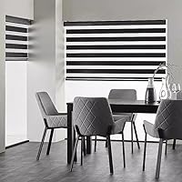 Vista 1 de Persianas de cebra inalámbricas para ventanas, control de luz de privacidad, tamaño personalizado, rodillo de doble capa para el hogar y la oficina
