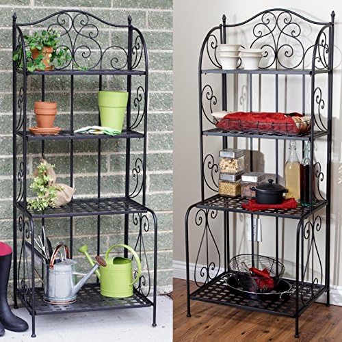 Finley Home Brixton Indoor/Outdoor Folding Bakers Rack