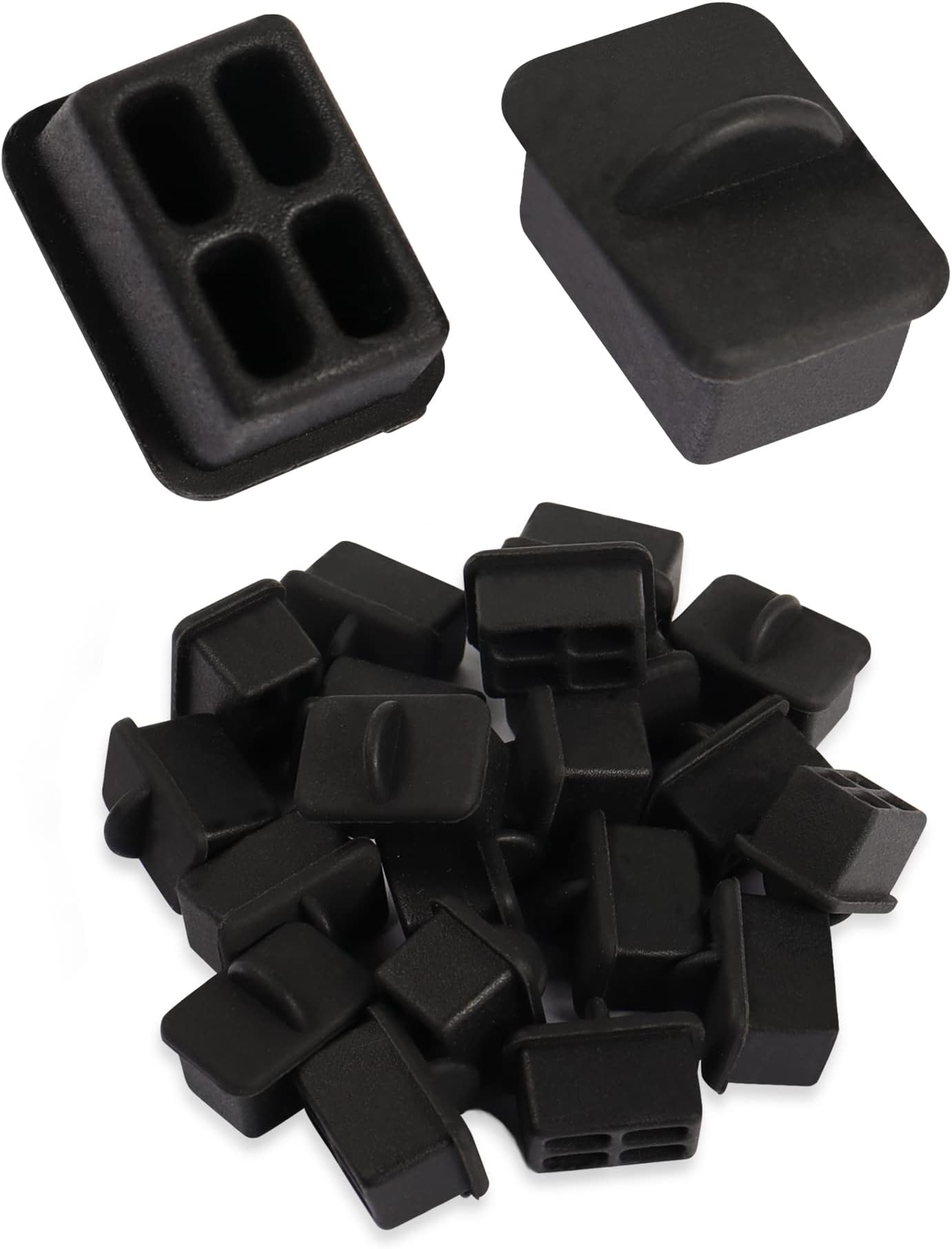 GINTOOYUN 20pcs SFP Port Anti Dust Cover Cap SFP Dustproof Plug Soft Silicone Protector for Ethernet Switch, Router and Network Interface Card,etc.