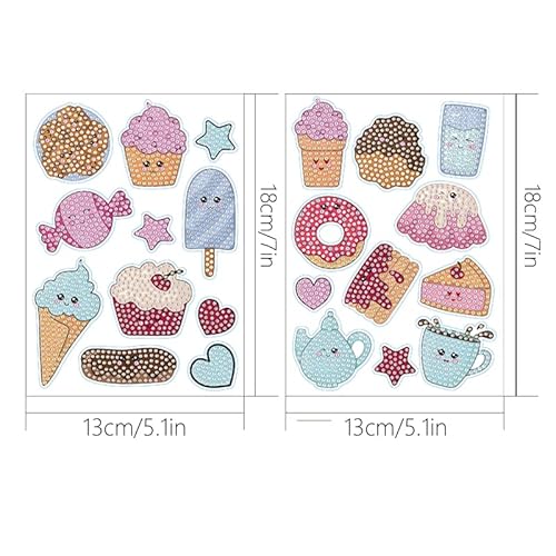 Mugiwala 5D Diamond Painting Kits For Kids Diamond Painting Stickers Ice Cream Diamond Arts Kits And Crafts For Kids Ages 6-8-12 (Ice Cream-1) #TOP1