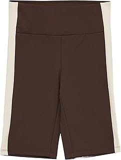 LC WAIKIKI Elastic Waist Women's Sports Shorts Tights With Color Block S3Ei41Z8-Reb-1 S Brown