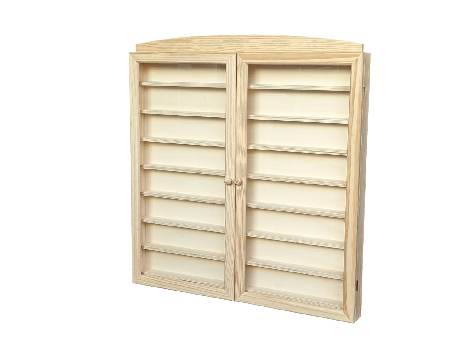 GRECA Vitrina Expositora. para Colecciones. Medidas: 66 * 6 * 70.5 cms. En Madera de Pino en Crudo. Se Puede Pintar.