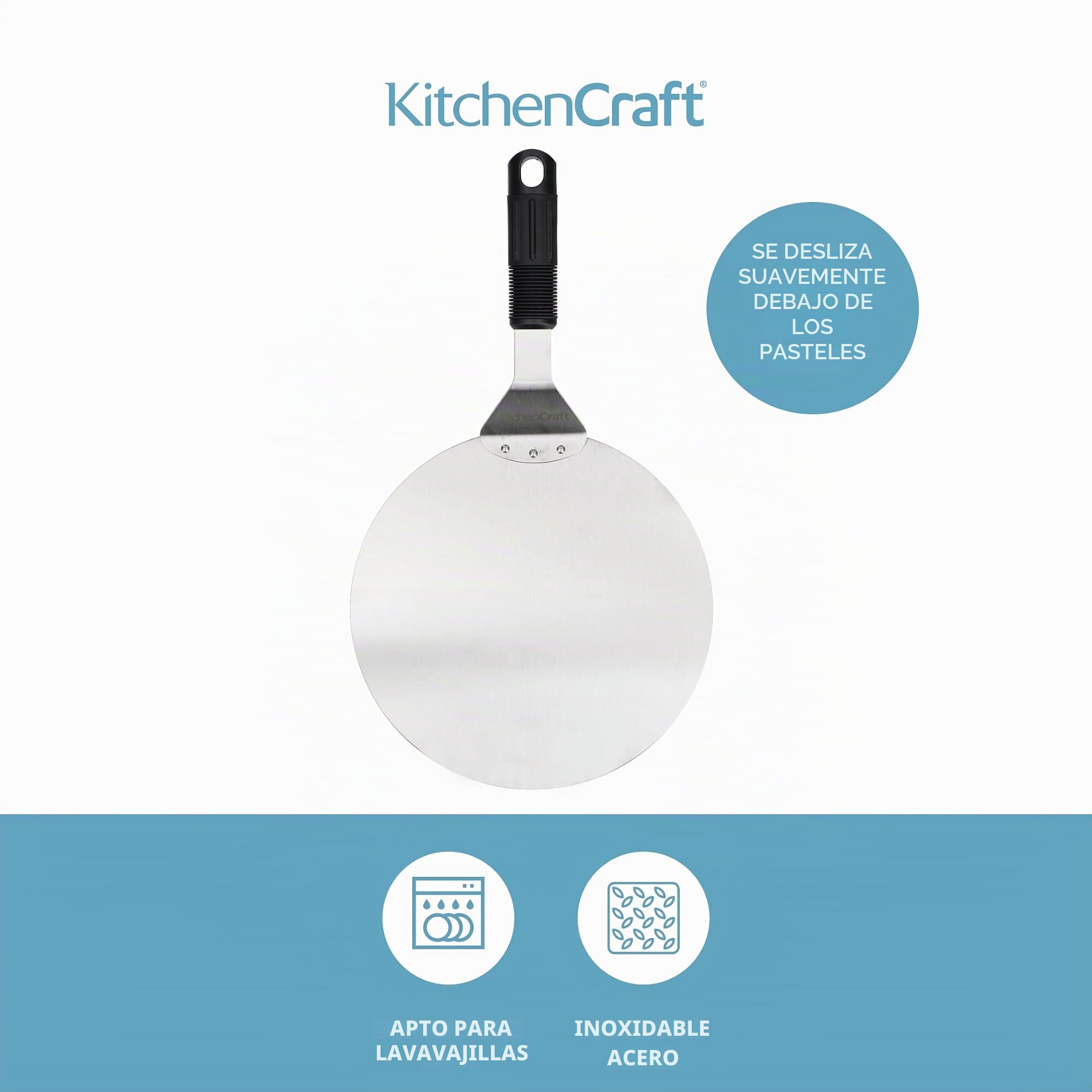 KitchenCraft Sweetly Does It Cake Lifter, Stainless Steel, 25 cm